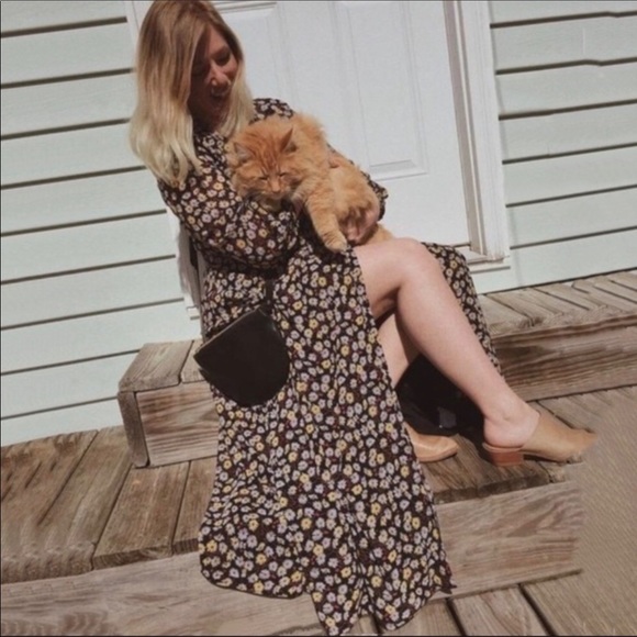 Madewell Wrap Front Maxi Dress French Floral - Picture 3 of 9